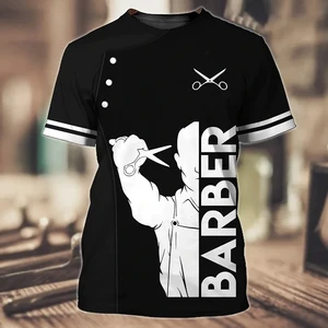 3D Print Barber Tshirt Men's Haircut Tool Graphic Tee Top Summer Short Sleeve O Neck Oversized Tshirts Streetwear Blouse Camisa