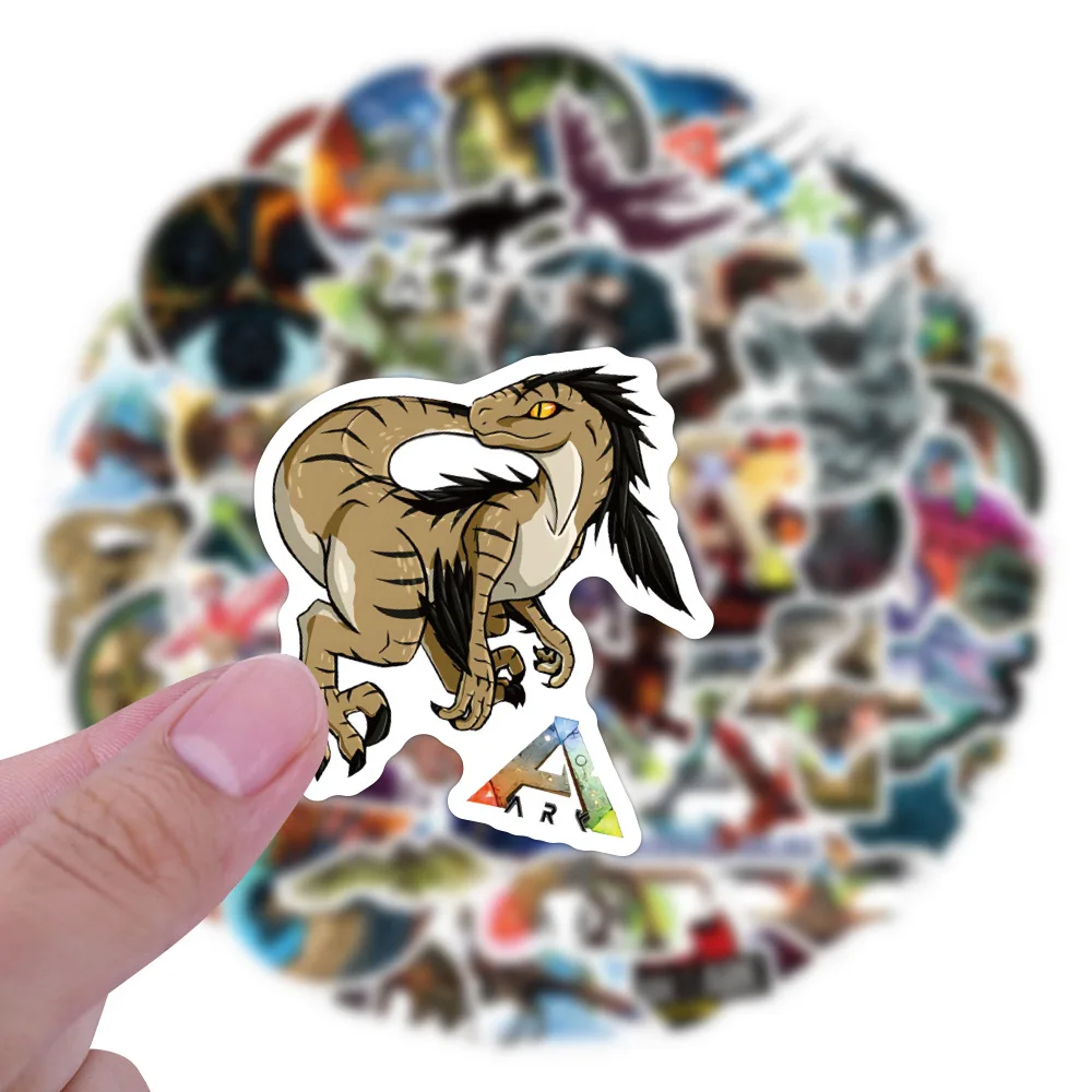 60PCS Ark Survival Evolved 스티커 낙서 스티커 DIY 일기 전화 케이스 수제 스크랩북 미적 스티커