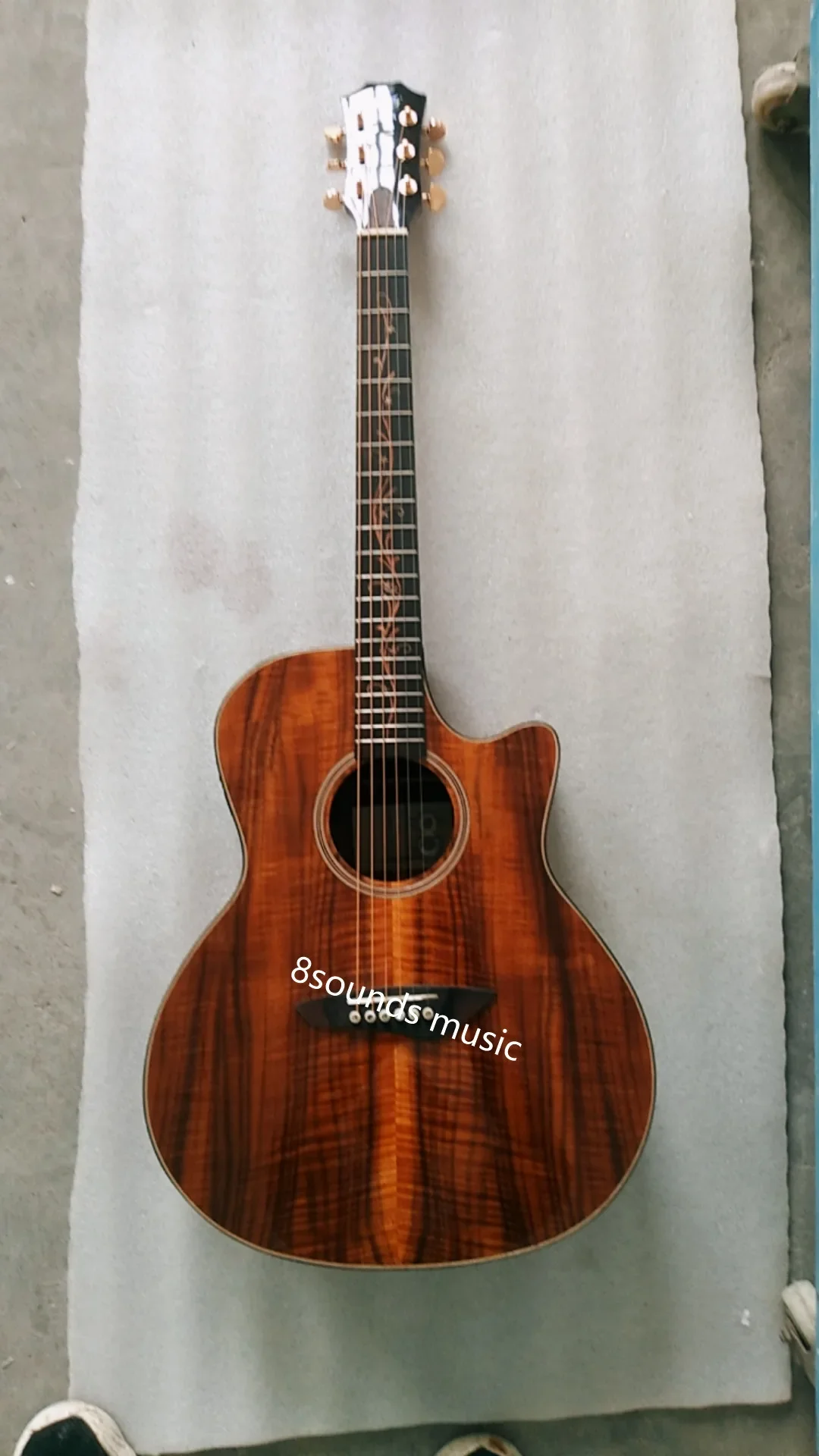 Spedizione Gratuita Koa Wood Cutaway Ga Chitarra Elettrica Acustica Chitarre Acustiche Personalizzate Professionali K24 Style Upgrade Chitarra Koa