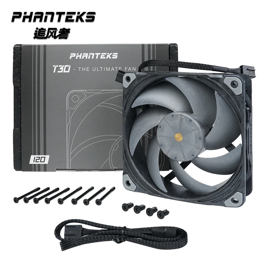 Phanteks T30 Industrial Grau o 12cm Pwm Água Ventilador de Refrigeração de ar Dupla Vapo Rolamento 120x120x30 mm Poderoso Mestre Refrigerador de Alta Pressã