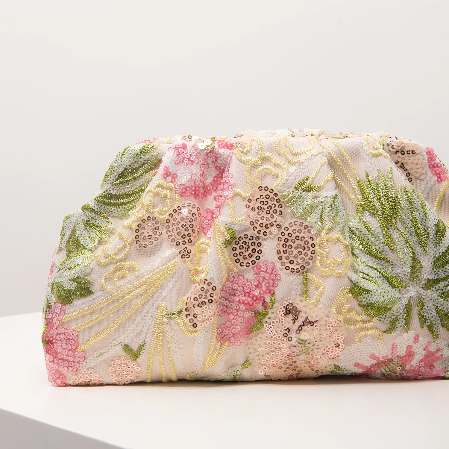 Clutch Bag Sequin Floral Embroidery Image 11
