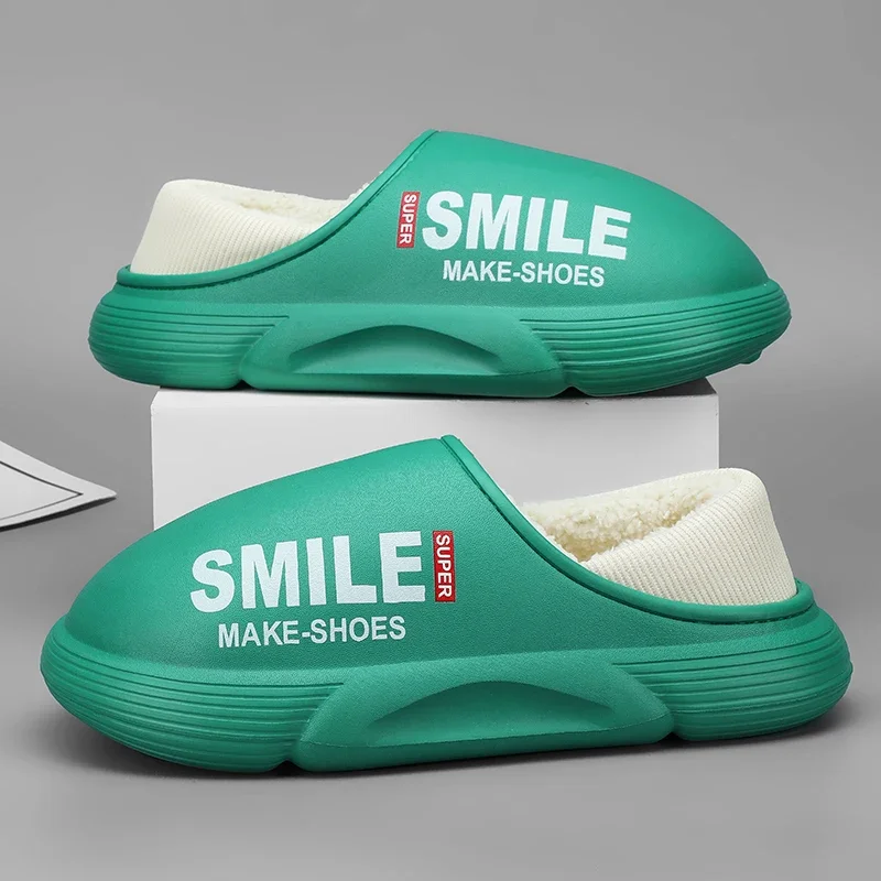 

New Eva Slippers For Home Comfortable Men's Slipper Fashion Parent-child Shoes Platform Anti-slip Plus Cotton Outdoor Keep Warm