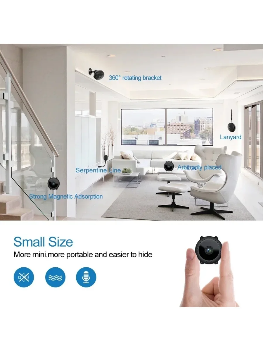 Description Picture 3 of item4K 1080P HD Mini Wifi Camera Invisible Espia Cam Smart Home Security IP Webcam Remote Monitoring Night Vision Small Camcorders