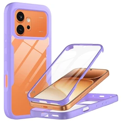 Enhanced Shockproof Full Body Protection Case with Screen Protector for Honor 600e (Purple)