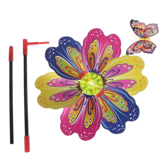 Butterfly Flower Windmill Colourful Wind Spinner Garden Yard Decoration Kids Toy 2022 New Year Gifts Spinner Toy  Garden Spinner 6