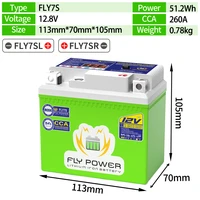Phxing au lithium étanche avec affichage, batterie de moto de scooter d'énergie, basse température, degré, 7S, 12V, 4Ah, 260A 2