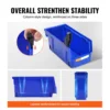 SucceBuy Parts Bin 12pcs 5x5x10in Blue/Red Stackable Plastic Garage Tool Storage Box Container Organizer Bin for Closet Garage