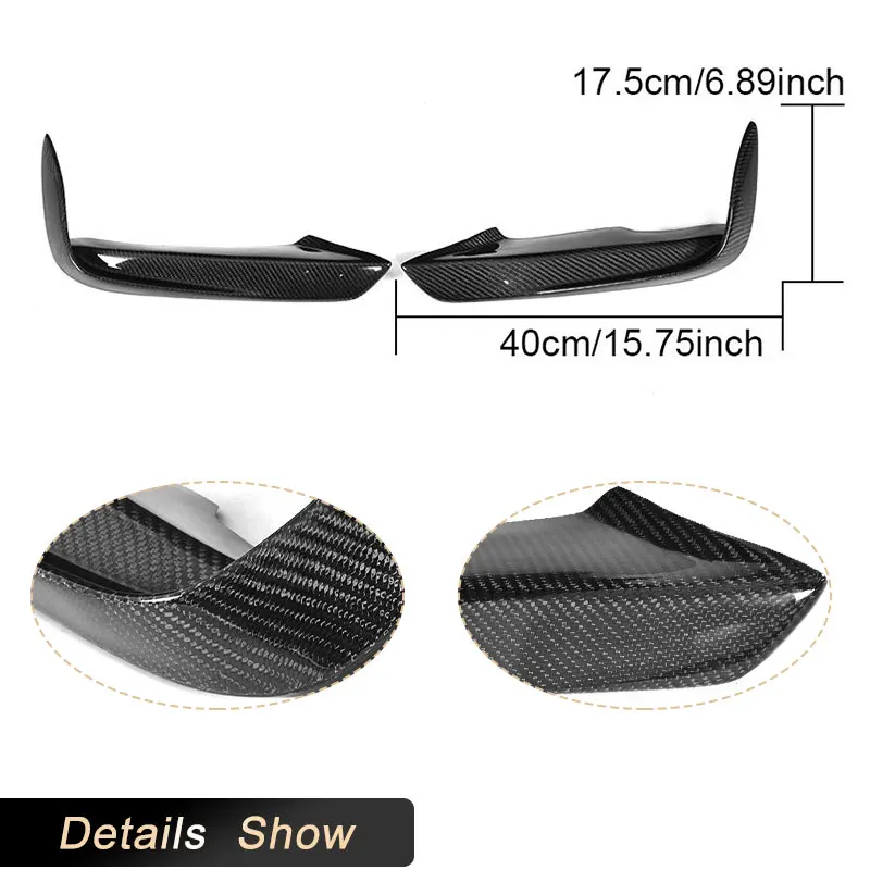 BMW 3 시리즈 F30 F31 M-스포츠 세단 2012-2018용 카본 파이버 프론트 범퍼 안개등 커버 트림, 자동차 프론트 카나드 바디 키트