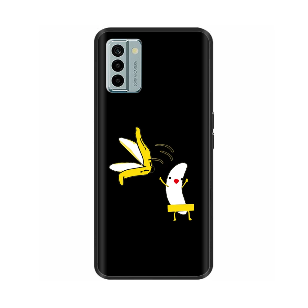 Nokia G22 Cool Silicone TPU Protective Shell - Painted Soft Back Cover with Black Bumper
