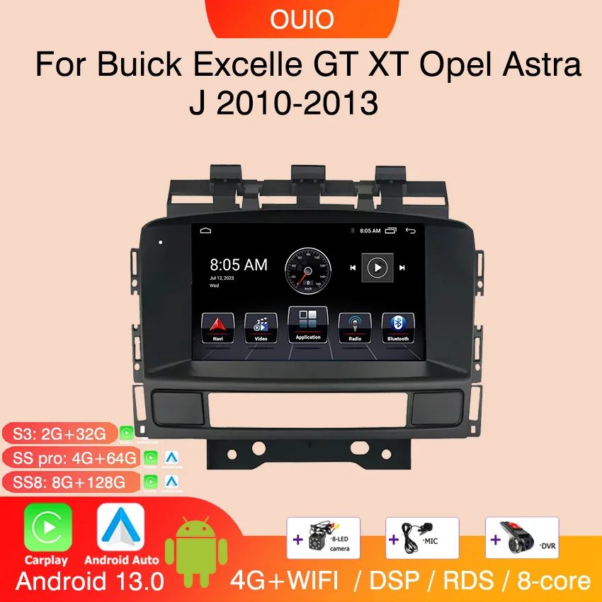 

Автомобильный мультимедийный плеер, 8 ГБ + 128 ГБ, для Buick Excelle GT XT Opel Astra J 2010-2013 CD300 CD400, Android, GPS