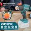 540℃ Heat Hot Air Gun 4 Gears Wind Speed LED Display Temperature Adjustment Cordless Heat Gun for Makita 18V Battery 4