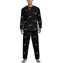 Dachshund Pajamas Man Dog Pet Kawaii Nightwear Autumn Long Sleeve 2 Pieces Sleep Custom Pajamas Set