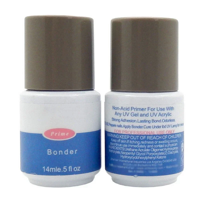 Bonder UV Olish Nail Gel Non acid Primer 0.5oz 14ML Salon For UV Gel Acrylic Lasting Bond Odorless Binders Base Coat nail art set nail treatment nail top coat