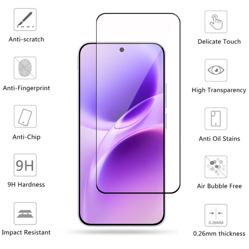 Premium Full Cover Tempered Glass Screen Protector and Protective Film