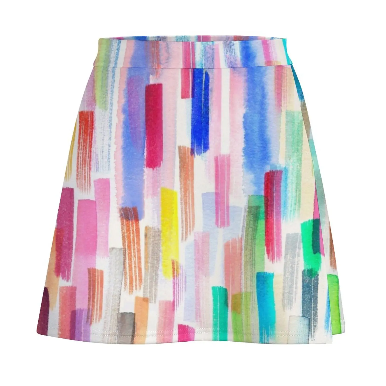 Colorful brushstrokes Mini Skirt skirt women skirt sets mini skirt for women