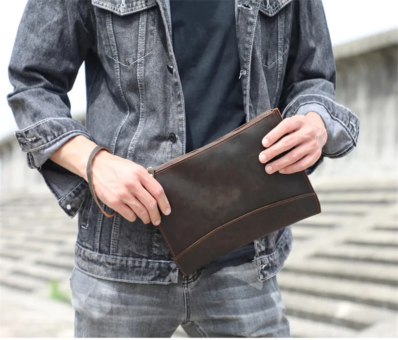 Amazona Bolso De Cuero Para Hombres De Mano Nuevos Bolsos De Mano