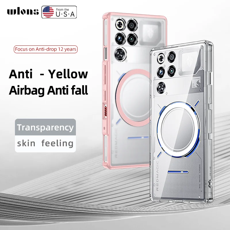 Magnetic Wireless Charging Transparent Frosted Shockproof Phone Case