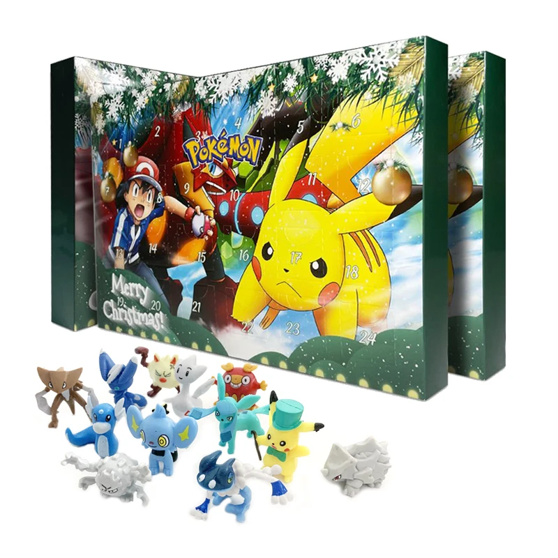 Pokemon Figura Calendario Dell'Avvento 4 Modelli Scatola Giocattoli Regalo Di Halloween In Scatola Pikachu Action Figure Mini Modello Bambino Regali D