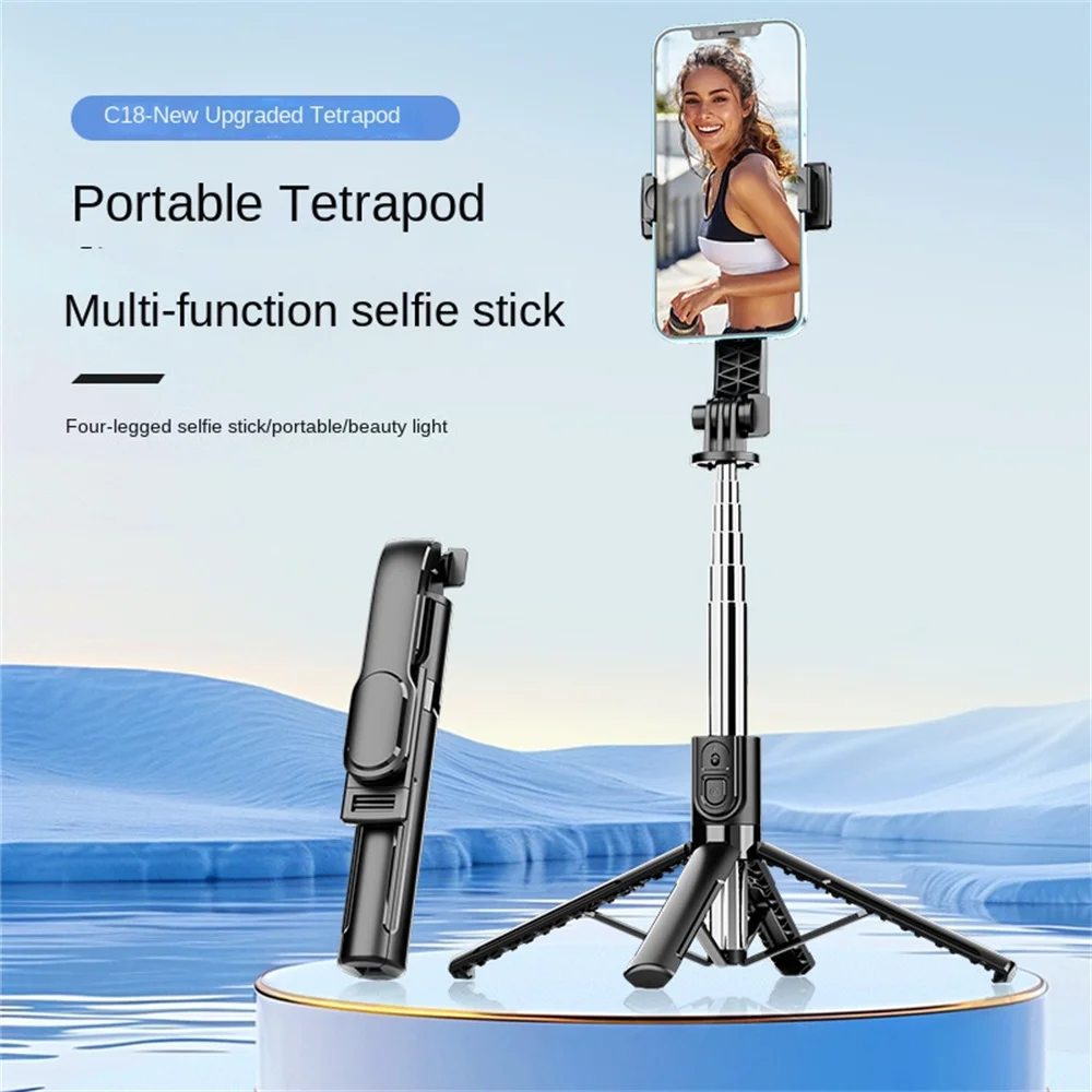 Wireless Selfie Stick Tripod Stand Detachable Remote light for iPhone Mobile Phone Live Streaming selfie stick tripod selfie stick cell phone selfie stick smartphone selfie stick phone selfie tripod