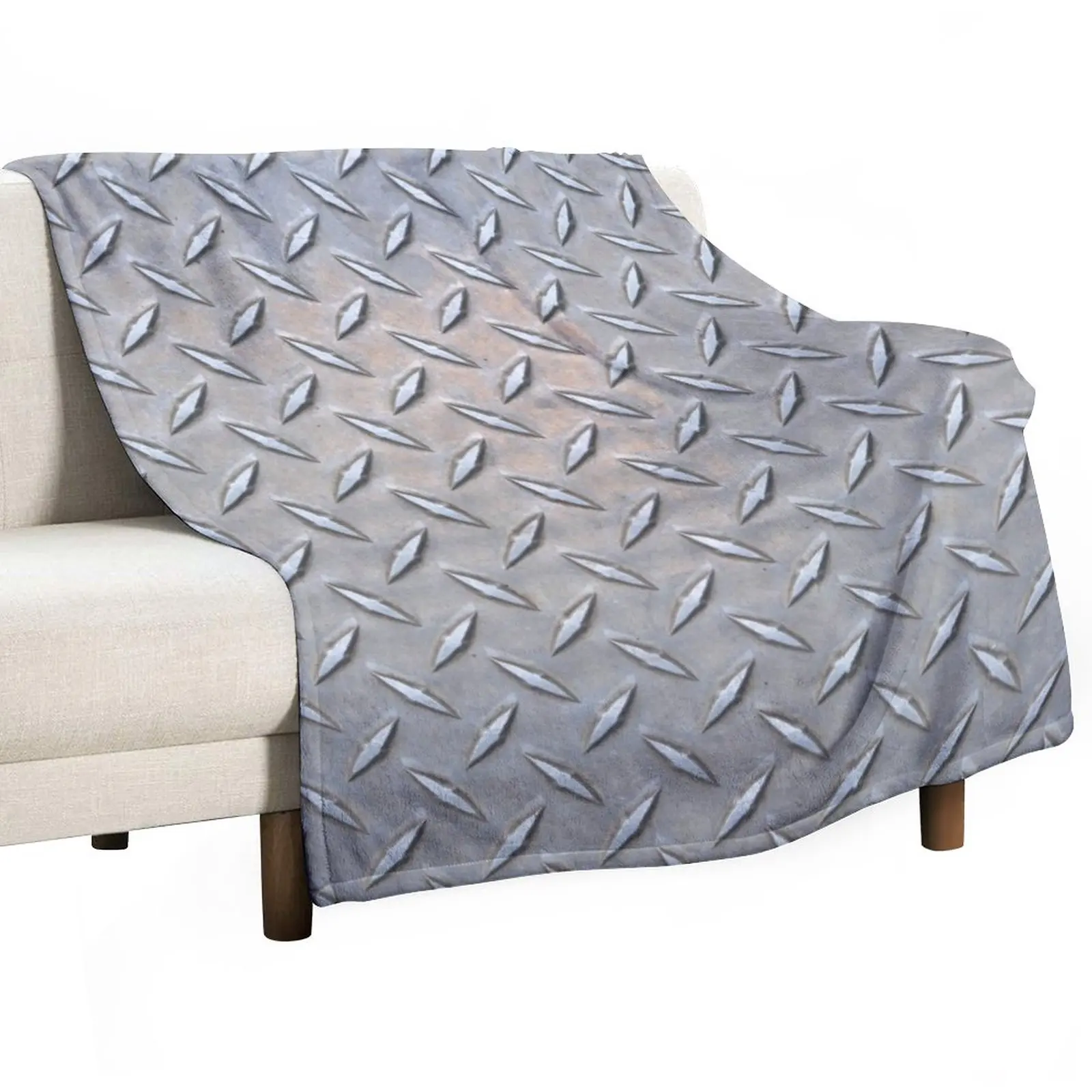 

Diamond Plate - Stainless Steel Throw Blanket Bed covers Tourist Blanket Decorative Sofa Blankets