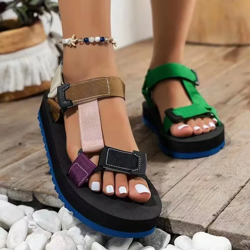 2024 léto plochý dámská boty konopí seté lano sada noha pláž sandály outdoorové všestranné ležérní bačkory velký rozměr ženy sandály