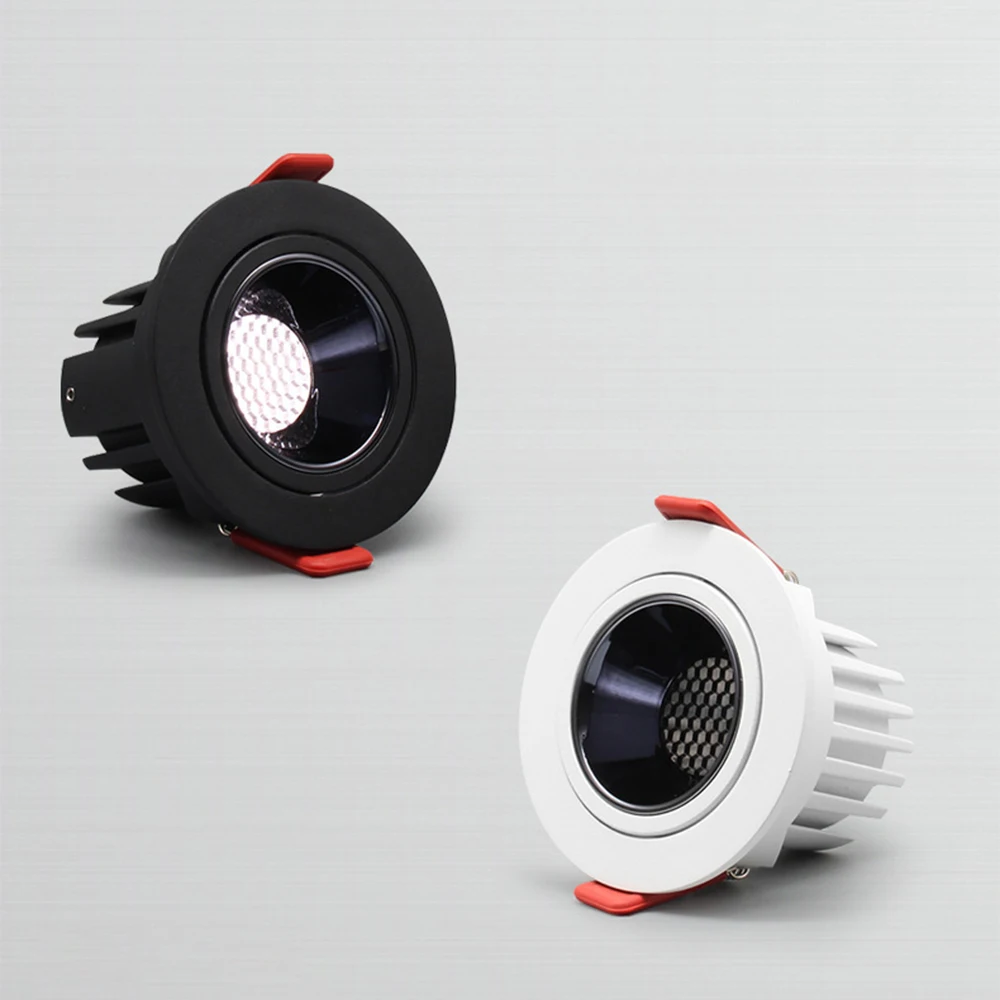 Led 다운라이트 매립형 천장 램프 스팟 램프 각도 조절 가능 알루미늄 스팟 LED 조명 7W-24W AC110V 220V 가정용 사무실 매장용
