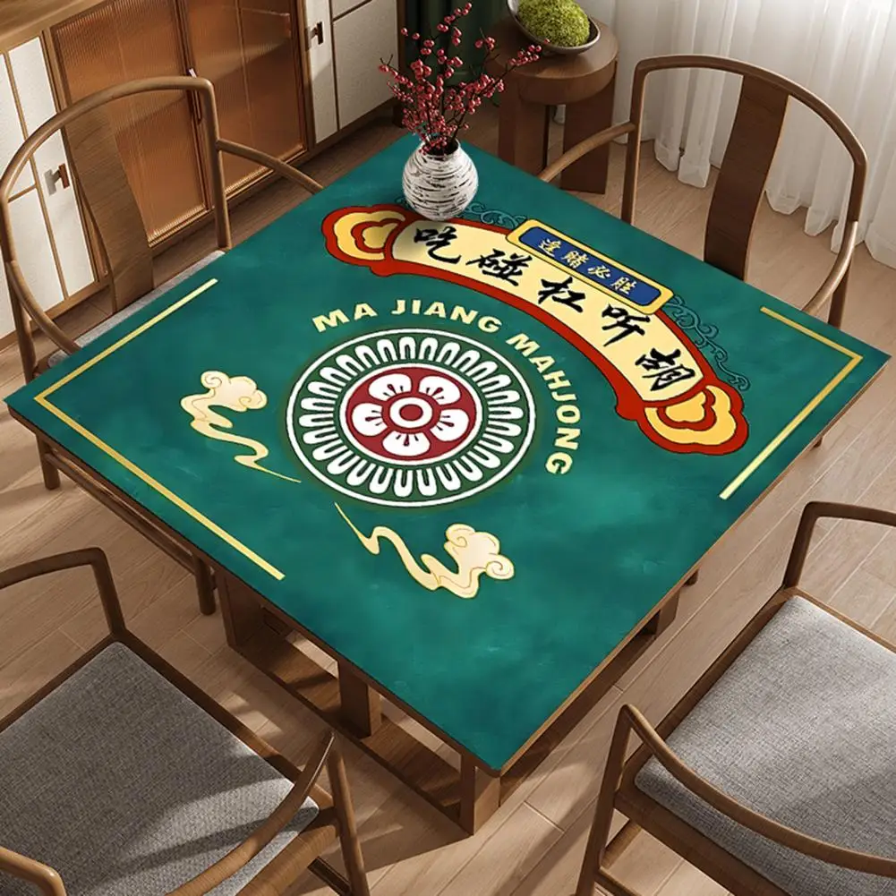 Anti-slip Table Mat Noise Reduction Mahjong Table Mat for Poker Domino Card Games Anti-slip Square Playmat for Mah Jongg Tile