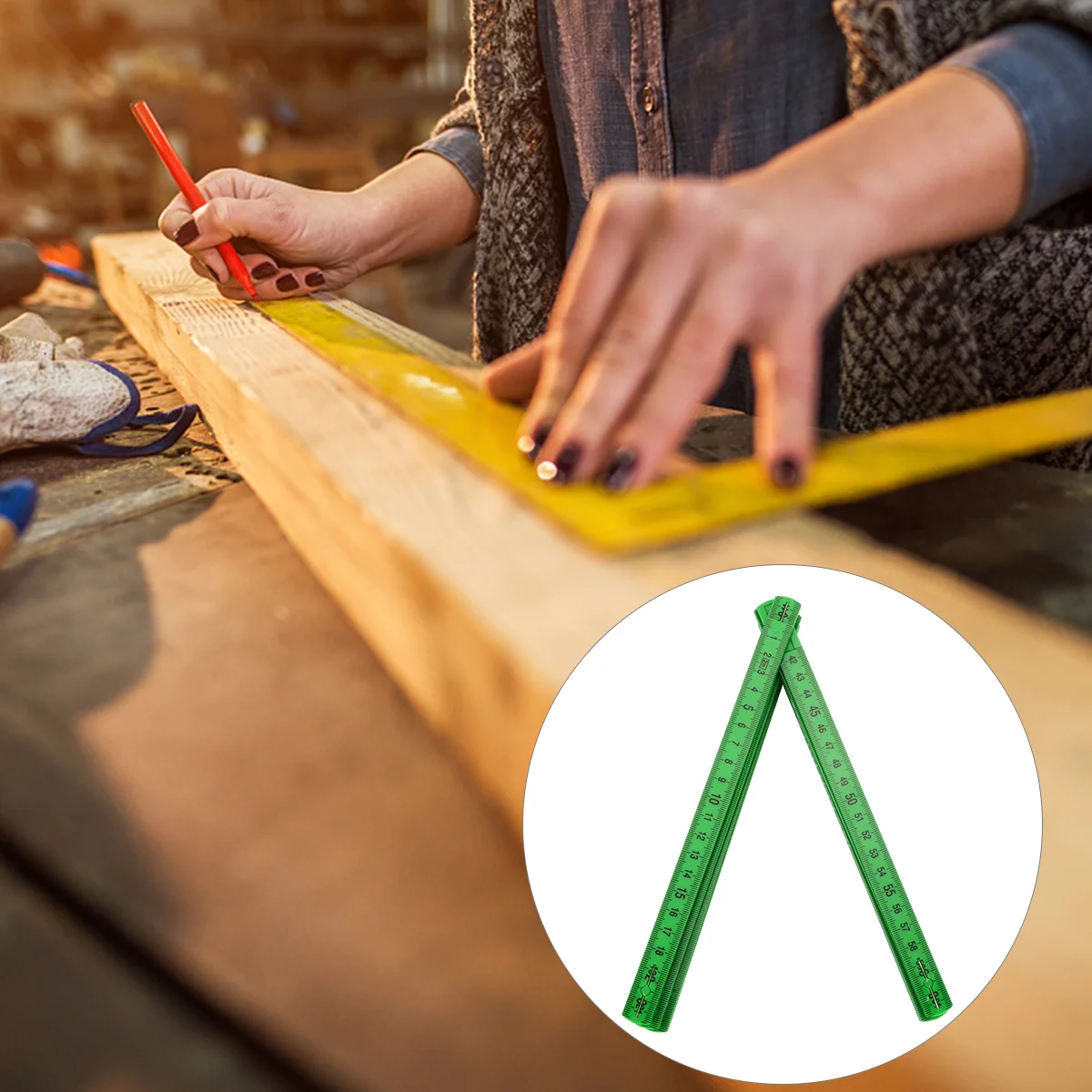 

Folding Ruler Measuring Tape Measure Tool Meter Stick Foldable Folable Measures Mini