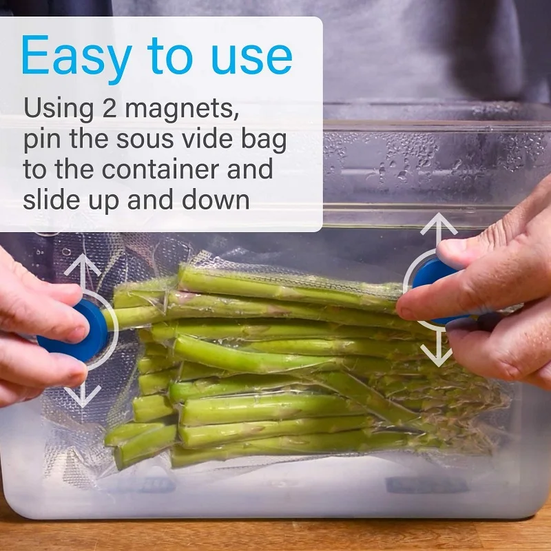 Sous Vide Magnets Food Grade Silicone to Keep Bags Submerged Sous Vide Accessories to Stop Floating Bags Undercooking sous vide accessories
