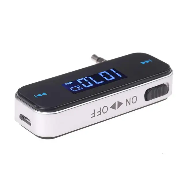 - 1pc 3.5mm In-car Music Audio FM Transmitter Car Kit LCD Display Mini Wireless Transmitter For Android IPhone Accessories