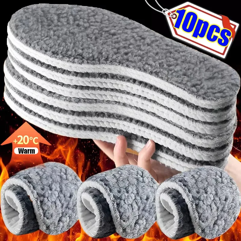 Thermal Thicken Wool Insole Sports Shoes Insoles Self Heated for Feet Shock Absorption Shoe Sole Arch Support Orthopedic Inserts Shoe Insoles Orthopedic Insoles