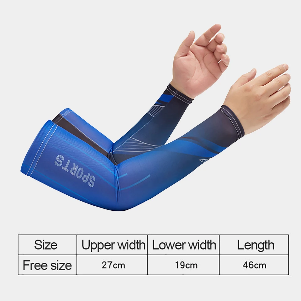 KoKossi Ice Silk Cold Feel Skin Friendly Breathable Combination Suit Sun Protection High-Elastic Arm Sleeves Anti-UV