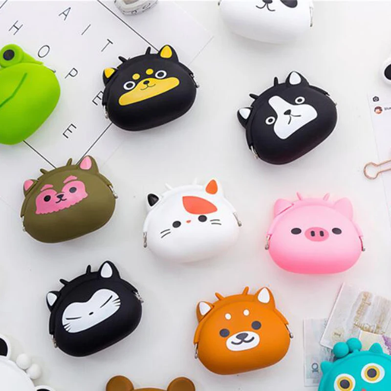 New Girls Mini Silicone Coin Purse Animals Small Change Wallet Purse Women Key Wallet Coin Bag For Children Kids Gifts