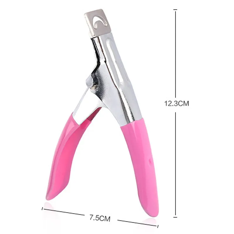 False Acrylic Tips Clipper Nail Arts Professional Scissors U-Shape False Tips Edge Cutters Stainless Steel Trimmer Scissors 1PC