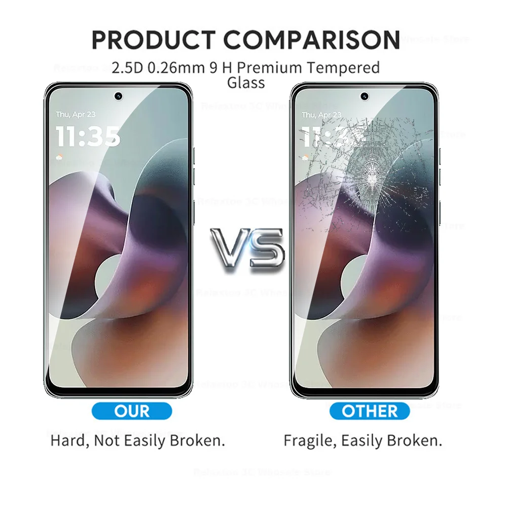 4-Pack Tempered Glass Screen Protector - Case Friendly Protective Film