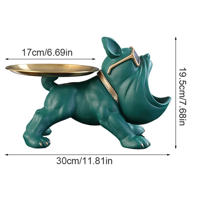 Bulldog Resin Storage Statue 5