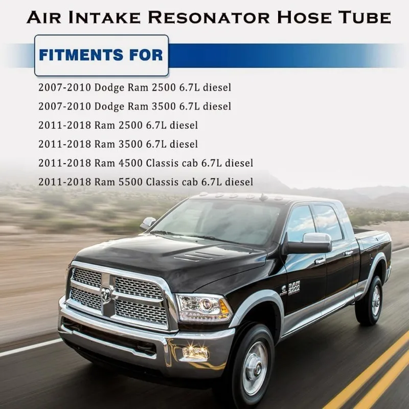 53032944AC 공기 흡입 공명기 하부 호스 53032944AL Dodge Ram 2500 3500 2007-2018 6.7 흡입 청정 공기 파이프