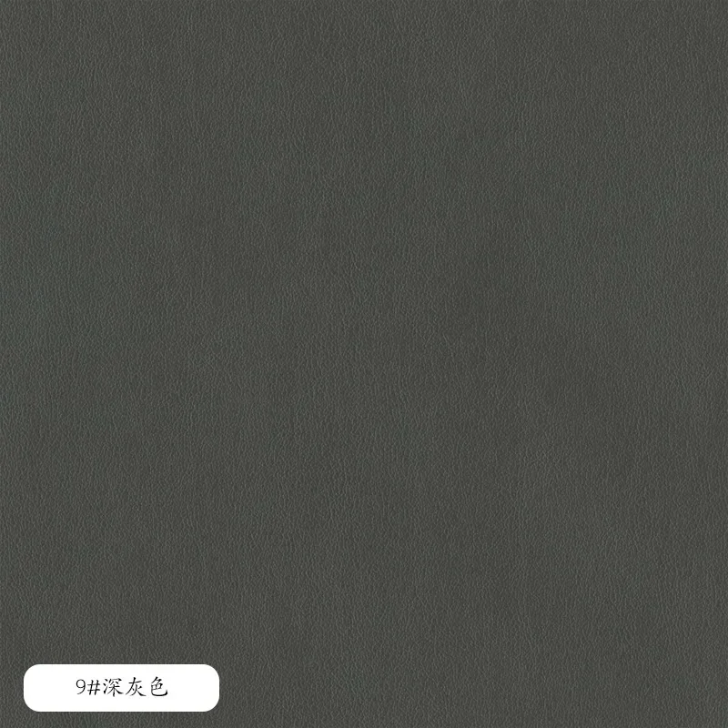 Premium Nappa Pattern Leather Fabric PVC - Smooth Black Red, 1.6m Width for Upholstery, Decoration, and DIY Sewing Projects