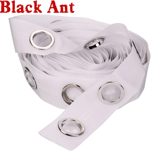 Cinta de nailon blanca para coser con ojales, anillo superior, método de  proceso, accesorios para cortinas