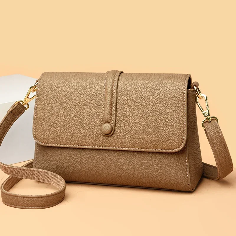 

New Simplicity Fashion Women‘s Handbags High Quality PU Leather Shoulder Bags Flap Women Crossbody Bags Luxury Brands Lady Purse