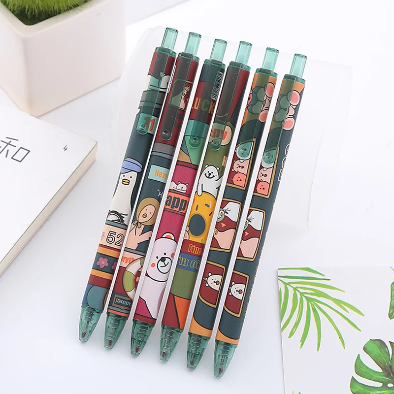 Yatniee 6pcs Kawaii Pens Cute Pens Office Accessories Sesthetic Stationery  School Items Japanese Stationery Supplies - AliExpress