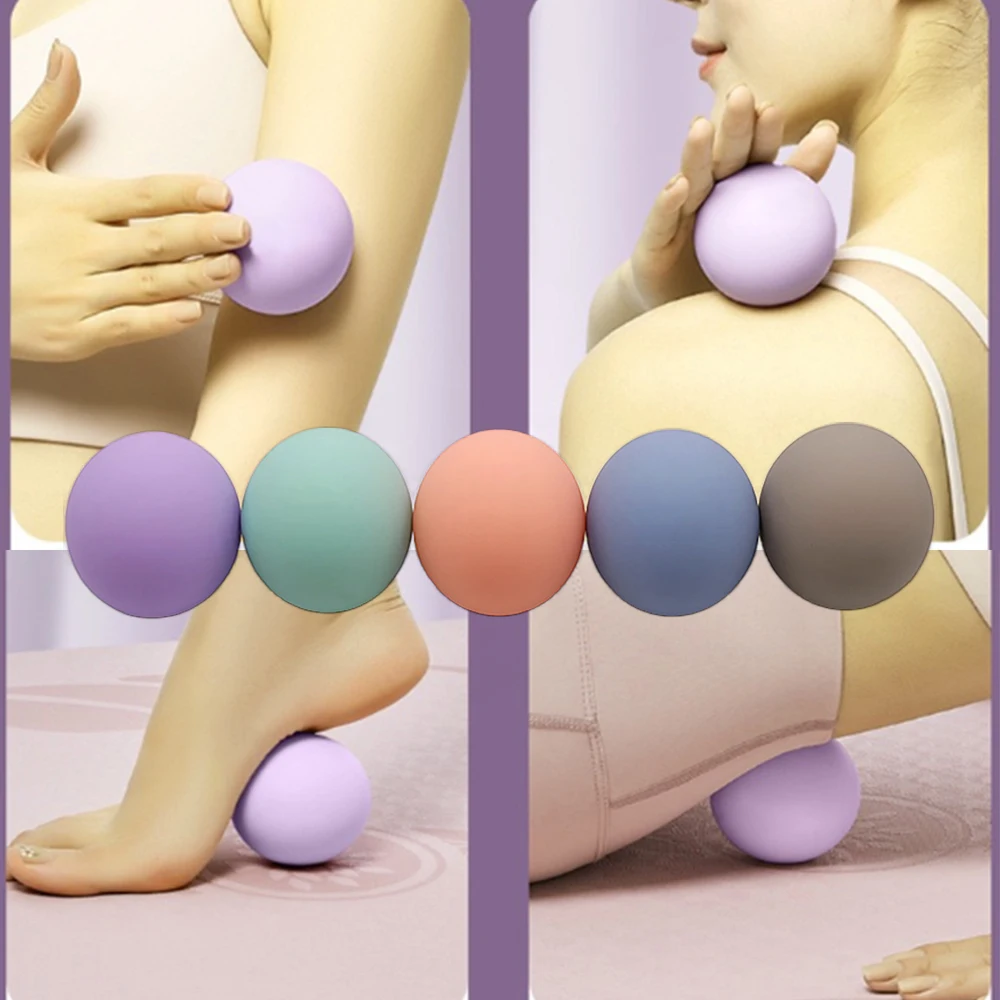 2.5 Inch Eco Friendly Silicone Single Massage Ball Gym Balls for Body Fitness Relax Equipment Logo Customized