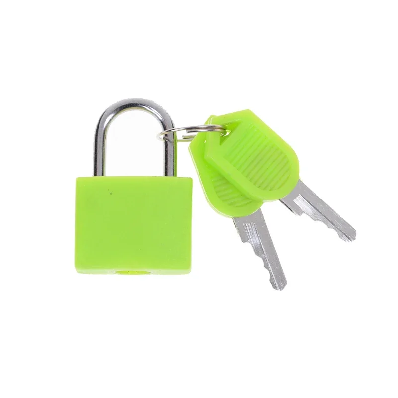 1PCS 22mm Lock With 2 Keys Small Mini Strong Steel Padlock Travel Suitcase Diary Colored plastic case padlock Decoration