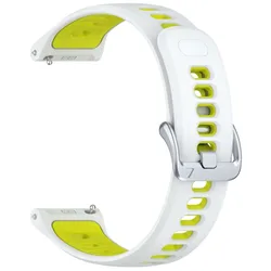 Premium Silicone Sport Strap - 22mm Watchband Bracelet - COROS APEX 4 42mm (White green)