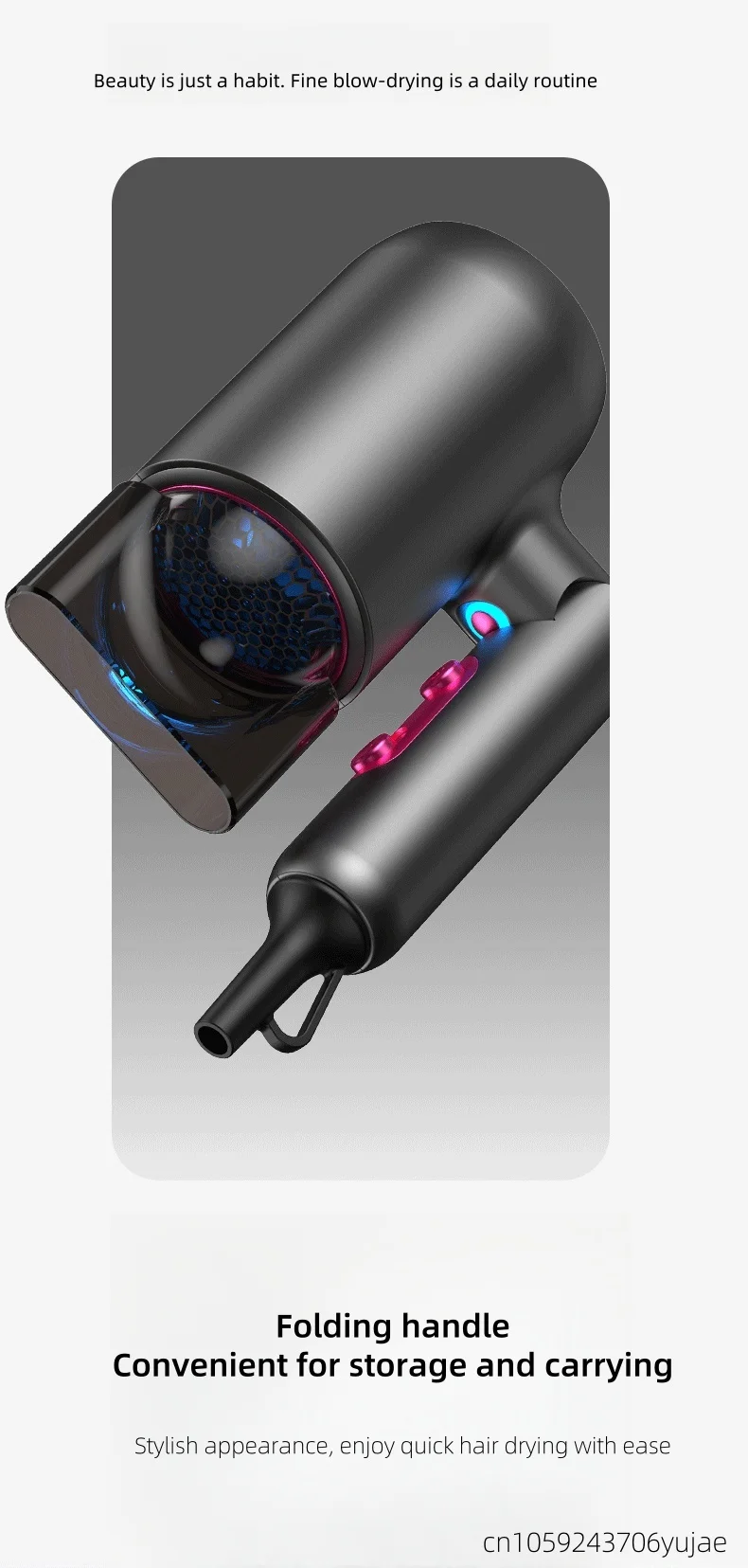 The Latest Best-Selling Hair Dryer: High-Power Quick-Drying Blue Light Negative