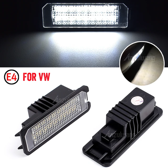 LED License Plate Light for VW Golf 4 5 6 7 Passat B6 B7 Lupo Polo 6R  Arteon