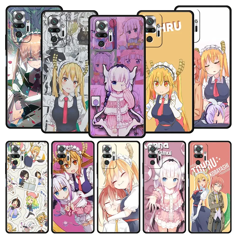 

Dragon Maid Anime For Redmi 10C Case For Xiaomi Redmi Note 12 11 10 Pro Plus Soft Phone Case 10S 9S 9 9T 8T 9C 9A 8 8A 7 Cover