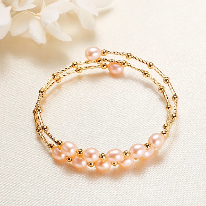 Accessories ethnic style Baroque freshwater pearl bracelet female