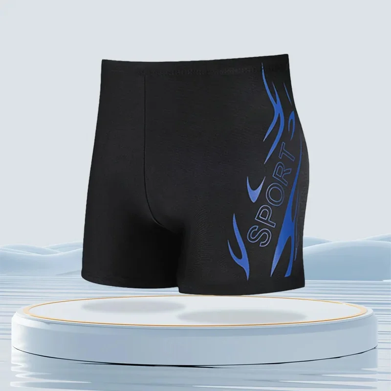 Costume da bagno da uomo di grandi dimensioni alla moda ad asciugatura rapida Pantaloni da spiaggia sportivi a vita alta Attrezzatura da nuoto professionale