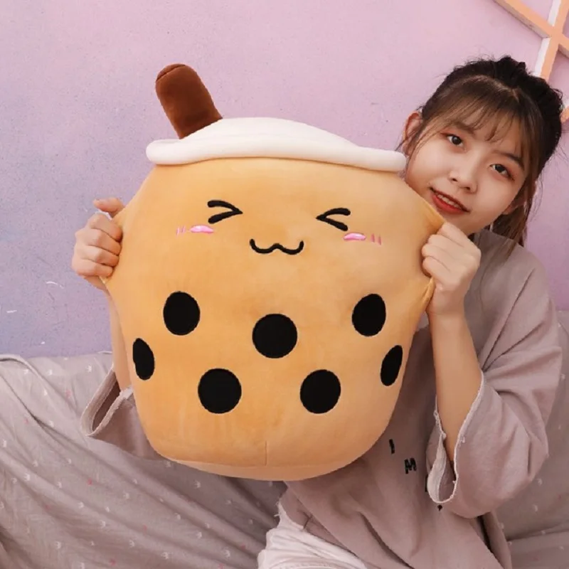 72cm Large Size Milk Tea Pillow Soft Stuffed Plush Toys Boba Tea